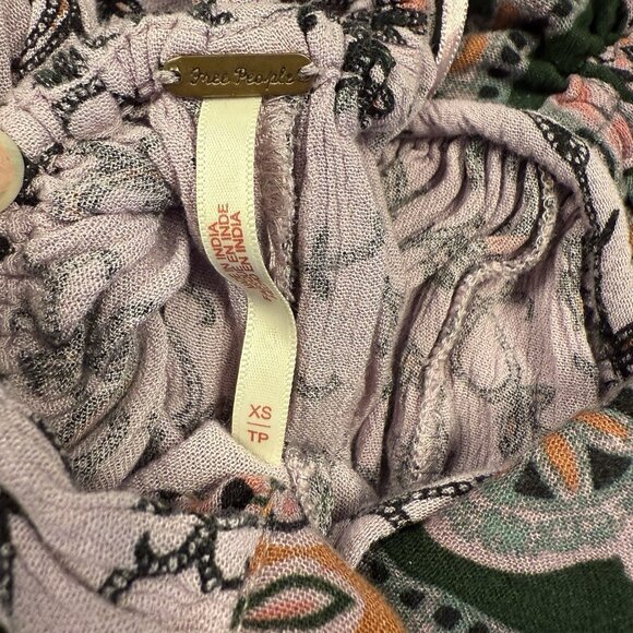 Free People Elowen Strapless Printed Romper Purple Lavender Fields XS - Picture 8 of 11